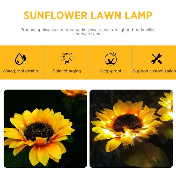 lawn lamps 2/4 packs led solar sunflower lamp outdoor waterproof ground plug lights garden decorative light lantern
lawn lamps 2/4 packs led solar sunflower lamp outdoor waterproof ground plug lights garden decorative light lantern