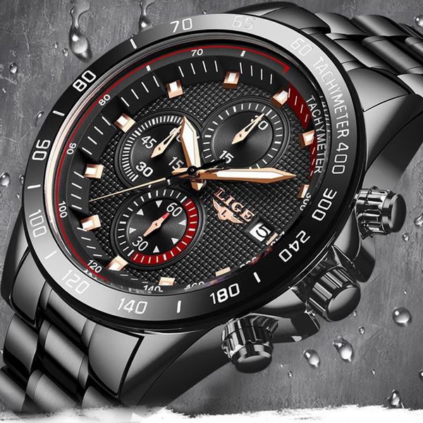 wristwatches lige mens watches stainless steel waterproof watch men fashion sport quartz business date clock relojes hombre+box, Slivery;brown
wristwatches lige mens watches stainless steel waterproof watch men fashion sport quartz business date clock relojes hombre+box, Slivery;brown
