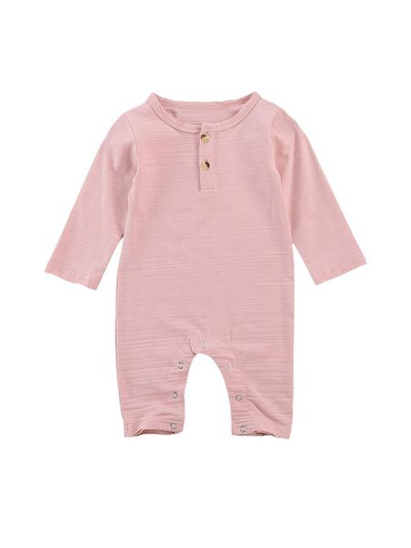 born baby girls boys romper outfits round neck long sleeve buttons solid color jumpsuits, Blue
born baby girls boys romper outfits round neck long sleeve buttons solid color jumpsuits, Blue
