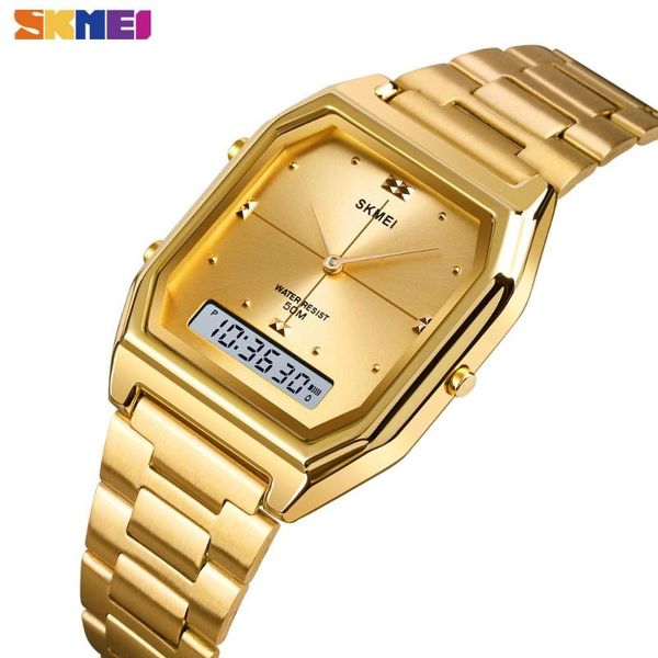 wristwatches high-end brand skmei 3 time fashion clock stainless steel chronograph digital watch ladies waterproof thin 1612, Slivery;brown
wristwatches high-end brand skmei 3 time fashion clock stainless steel chronograph digital watch ladies waterproof thin 1612, Slivery;brown