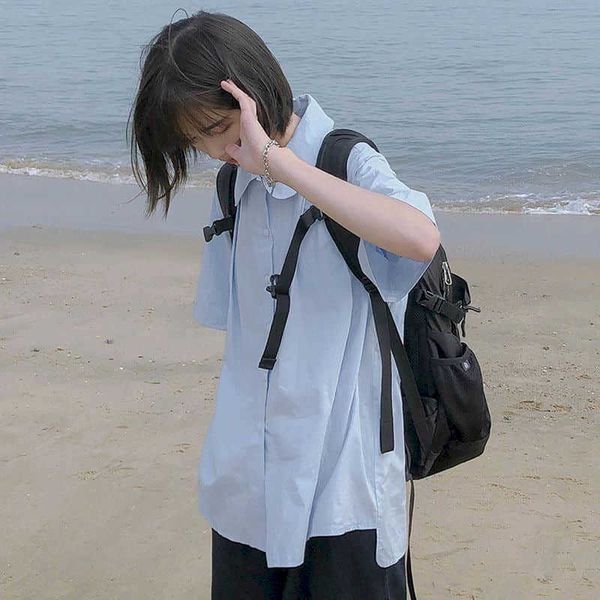 summer japan short-sleeved shirt female preppy korean loose niche design peter-pan collar jk lovely streetwear 210526, White
summer japan short-sleeved shirt female preppy korean loose niche design peter-pan collar jk lovely streetwear 210526, White