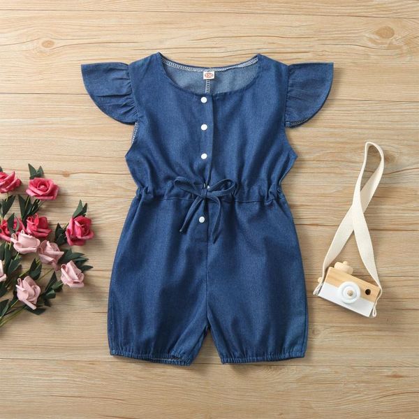 jumpsuits toddler baby girls denim romper summer sleeves short sleeve button jumpsuit born girl clothes kids 1-5 years, Blue
jumpsuits toddler baby girls denim romper summer sleeves short sleeve button jumpsuit born girl clothes kids 1-5 years, Blue