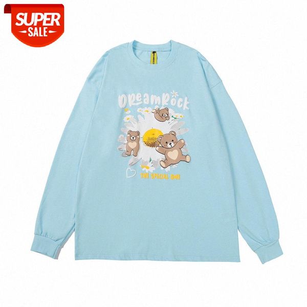 bear foam printing long-sleeved t-shirt street fun flow loose round neck compassionate couple pullover #do4j, White;black
bear foam printing long-sleeved t-shirt street fun flow loose round neck compassionate couple pullover #do4j, White;black