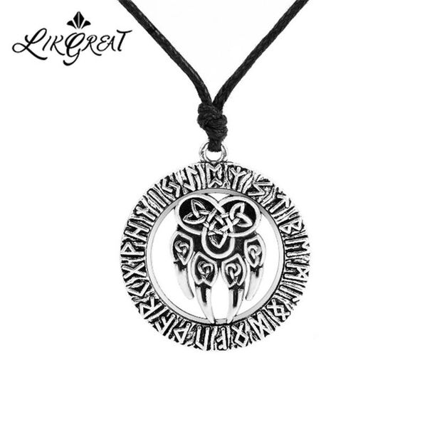 pendant necklaces likgreat vintage runes necklace nordic viking wolf round hollow out women men jewelry wax cord, Silver
pendant necklaces likgreat vintage runes necklace nordic viking wolf round hollow out women men jewelry wax cord, Silver