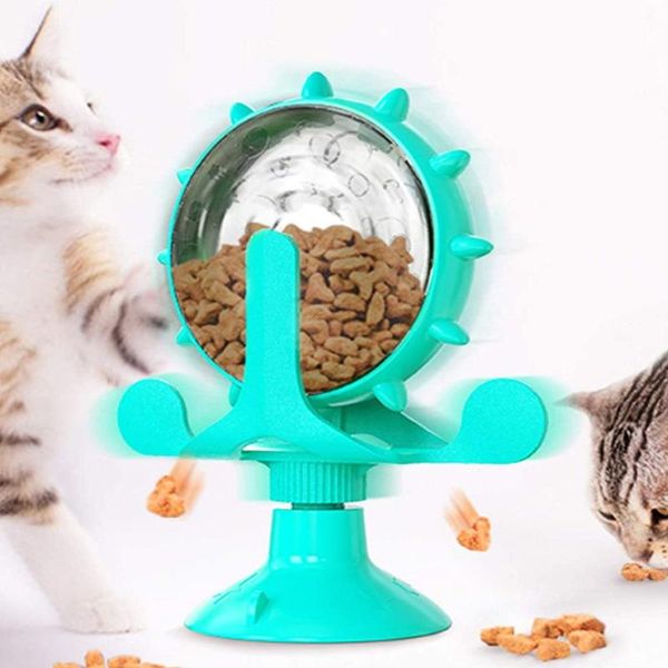 fun turntable leaking cat toy training ball exercise iq dog feeding pet supplies toys