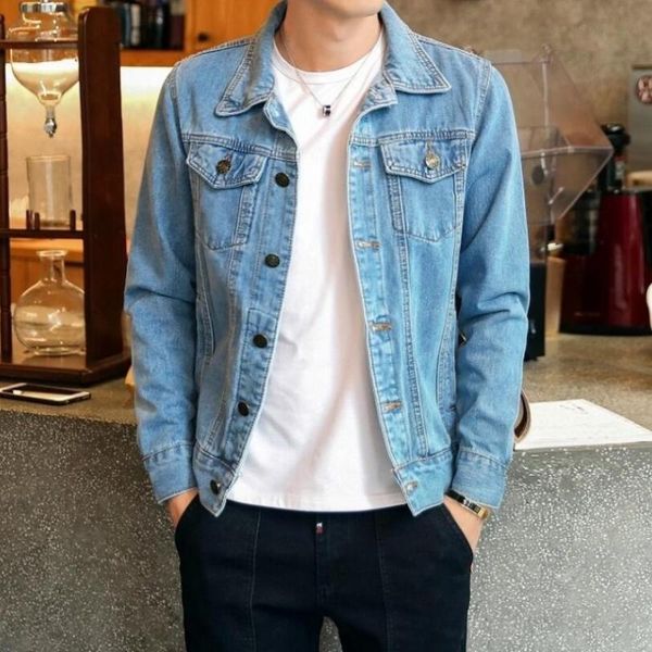 men's jackets men jeans light blue denim coats cotton slim spring mens casual jean, Black;brown
men's jackets men jeans light blue denim coats cotton slim spring mens casual jean, Black;brown