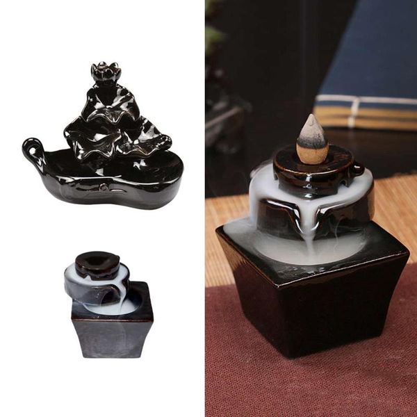 fragrance lamps 1pc ceramic backflow incense burner smoke waterfall censer holder cone for home
fragrance lamps 1pc ceramic backflow incense burner smoke waterfall censer holder cone for home