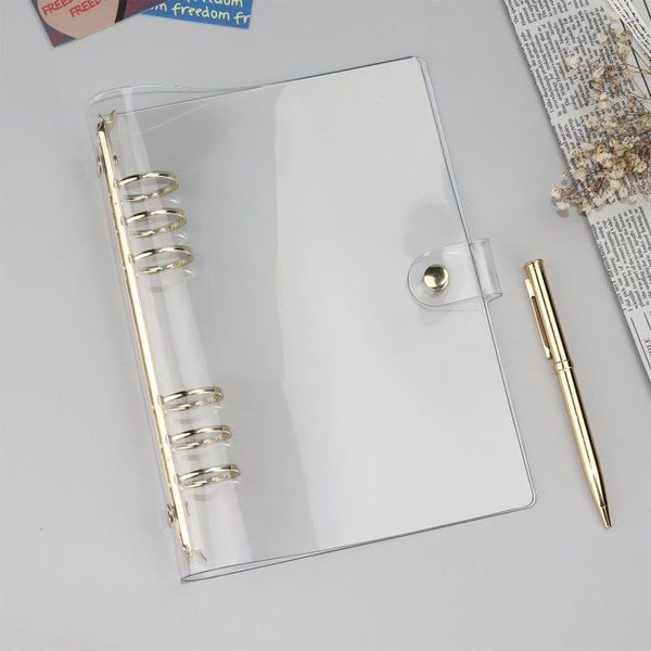 notepads sharkbang a5 a6 loose leaf cover pp soft organizer diary transparent case binder gold/rose agenda stationery supplies, Purple;pink
notepads sharkbang a5 a6 loose leaf cover pp soft organizer diary transparent case binder gold/rose agenda stationery supplies, Purple;pink
