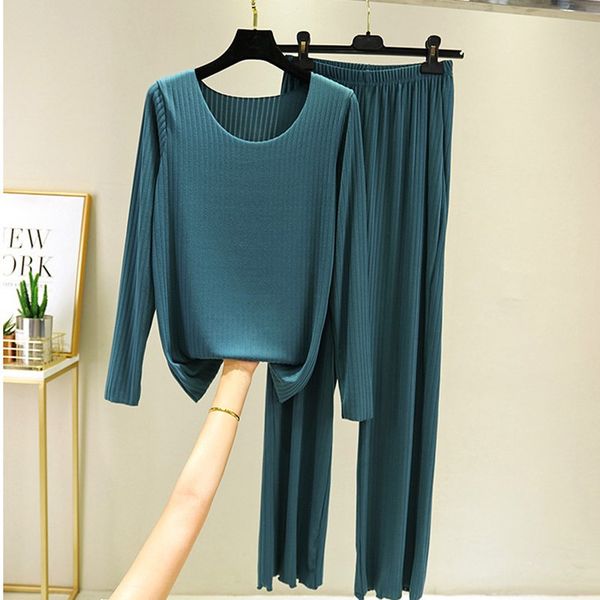 women's sleepwear 2020 women suits female modal round neck long-sleeved two-piece sets casual sleeping clothes pijama sleepwear femmer, Black;red
women's sleepwear 2020 women suits female modal round neck long-sleeved two-piece sets casual sleeping clothes pijama sleepwear femmer, Black;red
