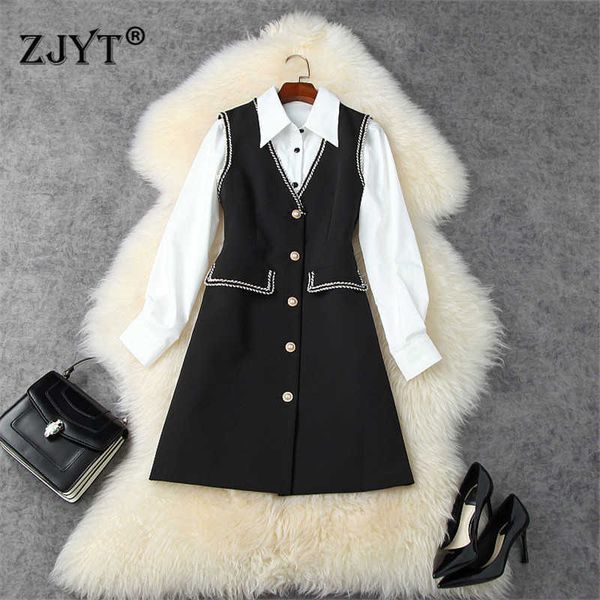 fashion long sleeve white blouse and dress autumn woman clothes elegant office lady vestidos 210601, Black;gray
fashion long sleeve white blouse and dress autumn woman clothes elegant office lady vestidos 210601, Black;gray