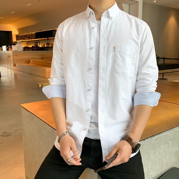 men's dress shirts fall shirt long sleeve cotton business leisure middle-aged and young people's clothes wear, White;black
men's dress shirts fall shirt long sleeve cotton business leisure middle-aged and young people's clothes wear, White;black