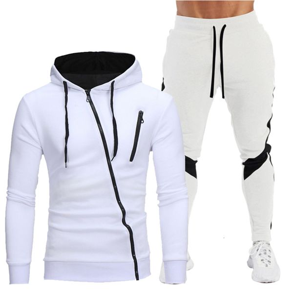 men's tracksuits winter fashion casual zipper sweater + stitching trousers suit sports 2 solid color suits 81wu, Gray
men's tracksuits winter fashion casual zipper sweater + stitching trousers suit sports 2 solid color suits 81wu, Gray