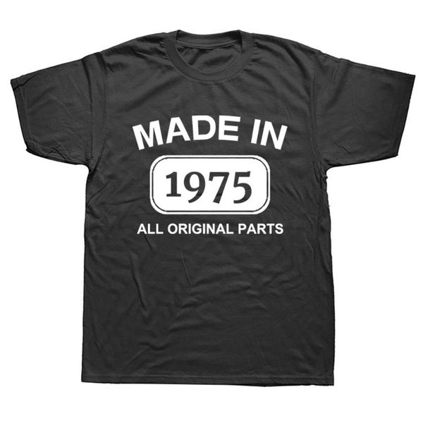 men's t-shirts funny father's day present made in 1975 limited edition birthday gift humour t shirt for men daddy father husband c, White;black
men's t-shirts funny father's day present made in 1975 limited edition birthday gift humour t shirt for men daddy father husband c, White;black
