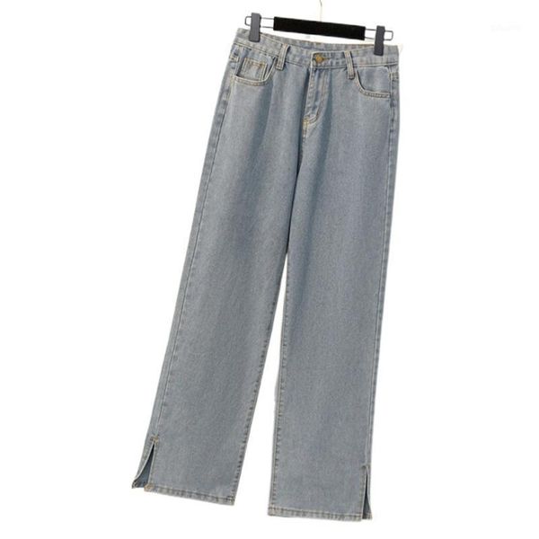 plus size jeans women loose wide leg high waist slim straight slit 2021 summer denim women's, Blue
plus size jeans women loose wide leg high waist slim straight slit 2021 summer denim women's, Blue