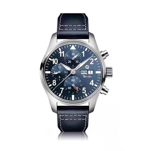 classic new men's quartz pilot watch stainless steel requin brand case multi-function dial 329301 calfskin leather strap chronograph ca, Slivery;brown
classic new men's quartz pilot watch stainless steel requin brand case multi-function dial 329301 calfskin leather strap chronograph ca, Slivery;brown