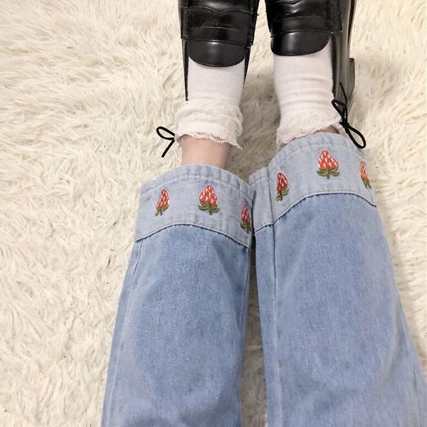 women's jeans women strawberry printed patchwork harajuku elastic high waist ankle-length jean femme womens korean style kawaii leis, Blue
women's jeans women strawberry printed patchwork harajuku elastic high waist ankle-length jean femme womens korean style kawaii leis, Blue