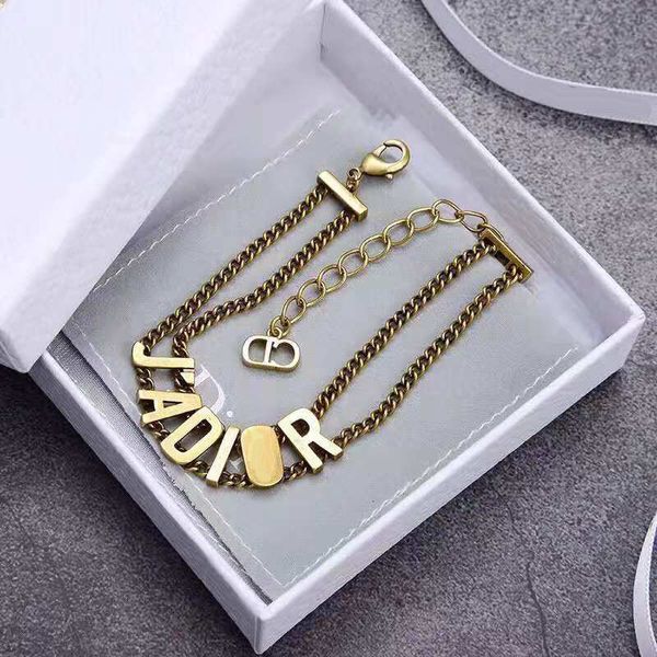 luxury designer fashion necklace d home / cd dijia brass ja letter temperament double layer chain bracelet y72a, Red;brown
luxury designer fashion necklace d home / cd dijia brass ja letter temperament double layer chain bracelet y72a, Red;brown