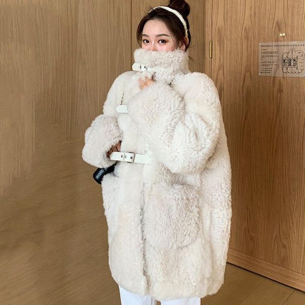 women's fur & faux thick cotton wool coat, coat 2021 warm winter sweet preppy style female temperament white imitation, Black
women's fur & faux thick cotton wool coat, coat 2021 warm winter sweet preppy style female temperament white imitation, Black