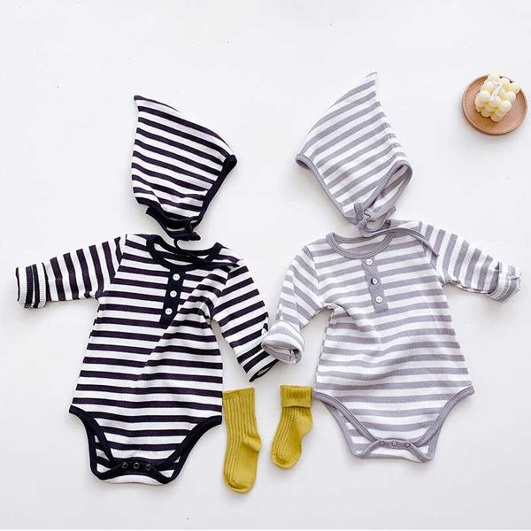 autumn winter newborn infant baby boys girls stripe rompers + hat clothing kids boy girl long sleeve rompers clothes, White
autumn winter newborn infant baby boys girls stripe rompers + hat clothing kids boy girl long sleeve rompers clothes, White