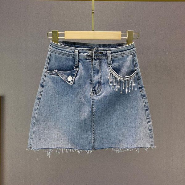 skirts denim skirt for women 2021 summer high waist slimming a- line rhinestone tassel elastic mini jean mujer, Black
skirts denim skirt for women 2021 summer high waist slimming a- line rhinestone tassel elastic mini jean mujer, Black