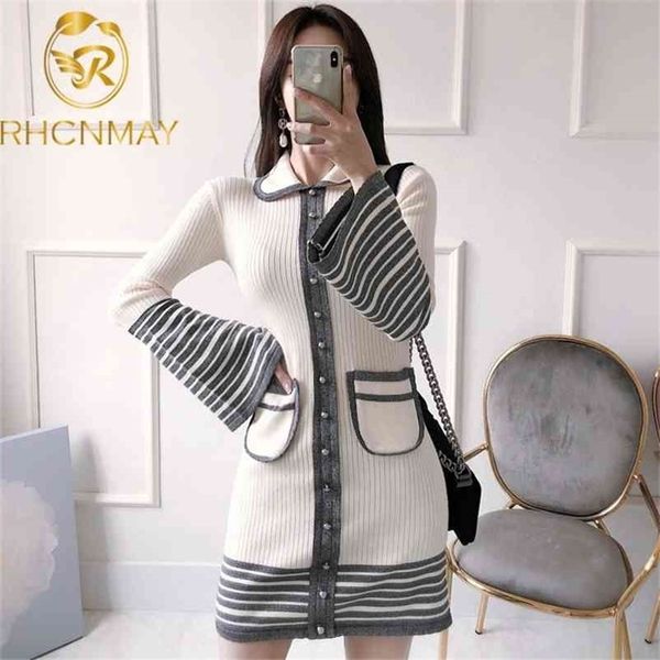 woman dress sweater dresses for women's fall winter clothes korean style long sleeve striped knitted clothing pocket 210520, Black;gray
woman dress sweater dresses for women's fall winter clothes korean style long sleeve striped knitted clothing pocket 210520, Black;gray