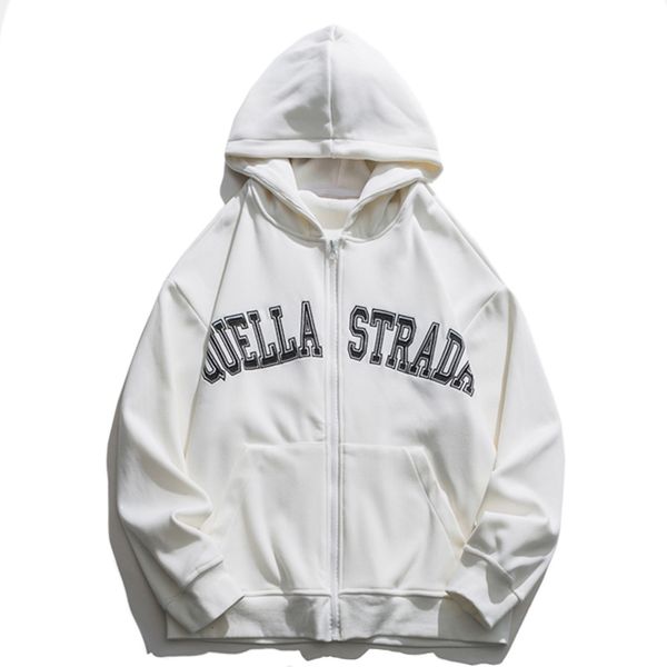 men's sweaters lacible men with hooded jacket zipper hip hop streetwear embroidered hoodie letters loose casual, White;black
men's sweaters lacible men with hooded jacket zipper hip hop streetwear embroidered hoodie letters loose casual, White;black