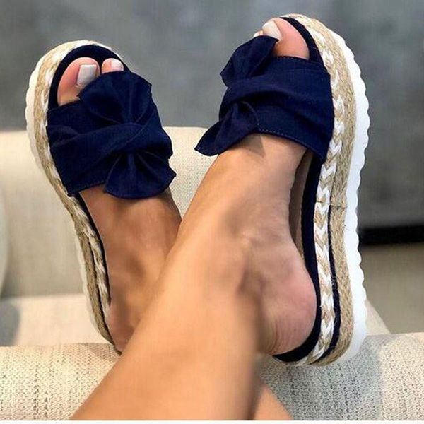 women's shoes sandals bowknot thick bottom sole flat women floral beach, Black
women's shoes sandals bowknot thick bottom sole flat women floral beach, Black