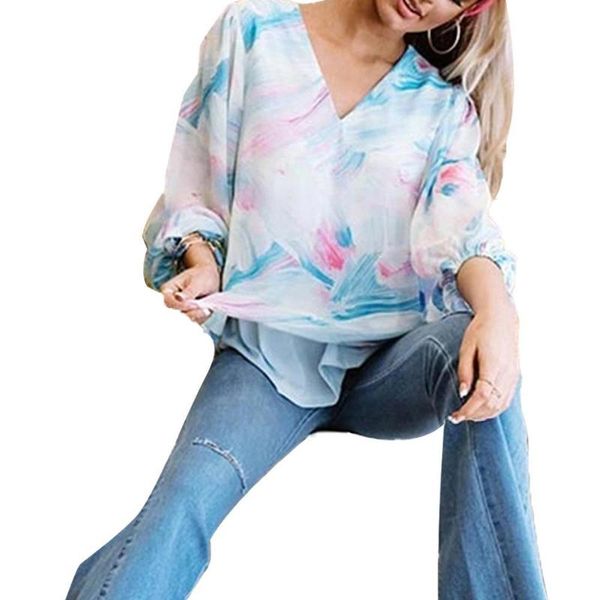 women t-shirts fashion v neck long puff sleeve scrawling print loose blouse shirt women's clothing 2021 t-shirt, White
women t-shirts fashion v neck long puff sleeve scrawling print loose blouse shirt women's clothing 2021 t-shirt, White