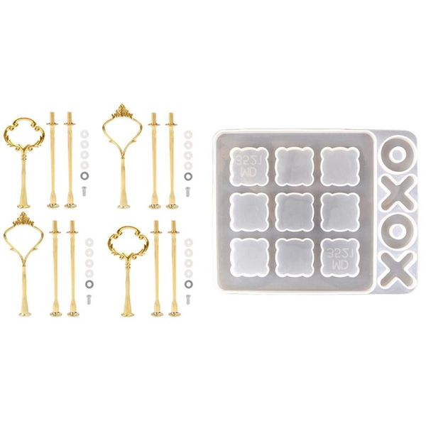 other bakeware 4pcs 3 tier cake plate stand handle hardware, 2 styles tiered with resin mold large o x board game epoxy casting
other bakeware 4pcs 3 tier cake plate stand handle hardware, 2 styles tiered with resin mold large o x board game epoxy casting