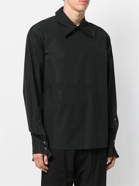 men's casual shirts classic simple fashion cuff fold personality design large size loose long-sleeve shirt, White;black
men's casual shirts classic simple fashion cuff fold personality design large size loose long-sleeve shirt, White;black