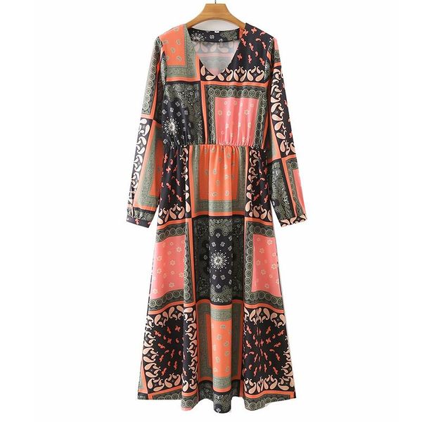 casual dresses yenkye fall women vintage hit color print long dress female v neck elastic waist a-line vestido, Black;gray
casual dresses yenkye fall women vintage hit color print long dress female v neck elastic waist a-line vestido, Black;gray