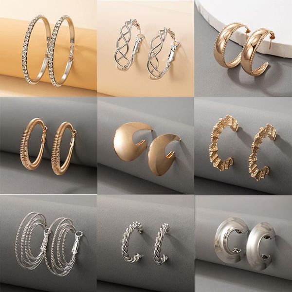 hoop & huggie punk c shape zircon crystal earring for women gothic geometry hollow metal alloy earings female jeweley accessory, Golden;silver
hoop & huggie punk c shape zircon crystal earring for women gothic geometry hollow metal alloy earings female jeweley accessory, Golden;silver