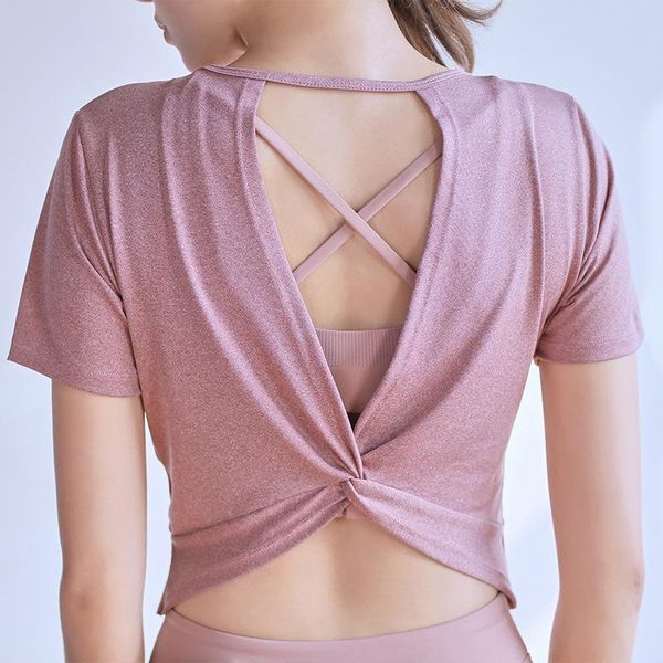 backless sports t-shirt sport outfit for women workout clothes sportswear gym yoga short sleeve shirts active wear
backless sports t-shirt sport outfit for women workout clothes sportswear gym yoga short sleeve shirts active wear