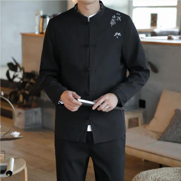 men's suits & blazers men 2 piece suit (jacket+pant) chinese style stand collar male wedding groom slim fit plus 5xl blazer set casual, White;black
men's suits & blazers men 2 piece suit (jacket+pant) chinese style stand collar male wedding groom slim fit plus 5xl blazer set casual, White;black