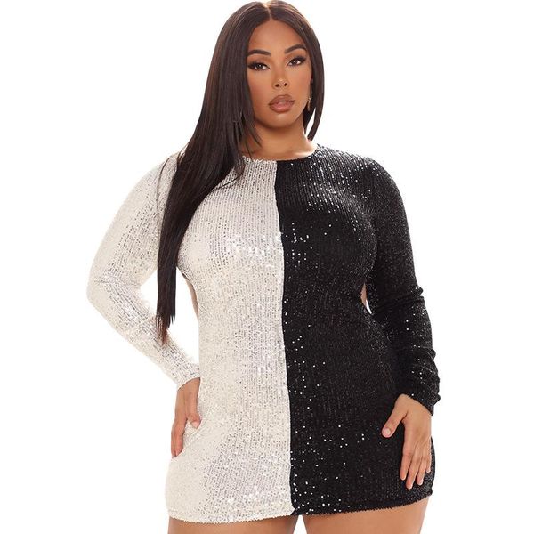 plus size dresses patchwork hollow out mini dress women skirt o-neck full sleeve outfit night club wear autumn clothing 5xl, Black
plus size dresses patchwork hollow out mini dress women skirt o-neck full sleeve outfit night club wear autumn clothing 5xl, Black