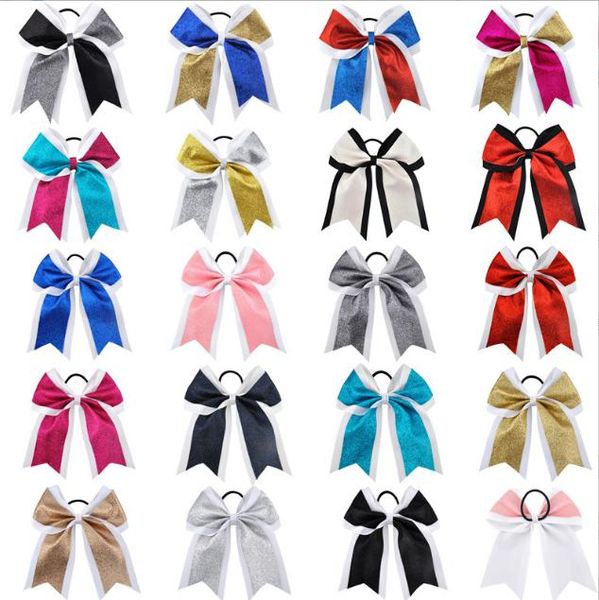 30 shipping pcs/lot kids 8" cheer bows,baby three layers cheerleading bow,girl elastic band with ponytail,sequin hairbows, Slivery;white
30 shipping pcs/lot kids 8" cheer bows,baby three layers cheerleading bow,girl elastic band with ponytail,sequin hairbows, Slivery;white