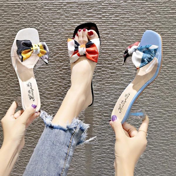slippers bow single-strap slipper women's 2021 summer style transparent shui jing gen sandals1, Black
slippers bow single-strap slipper women's 2021 summer style transparent shui jing gen sandals1, Black
