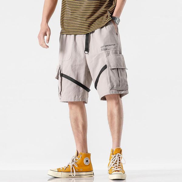 streetwear summer ribbon men's shorts casual side-pocket cargo short trousers men bermuda knee length male loose mid, White;black
streetwear summer ribbon men's shorts casual side-pocket cargo short trousers men bermuda knee length male loose mid, White;black
