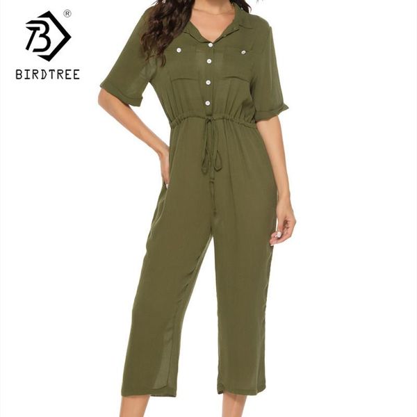 women's jumpsuits & rompers summer 2021 jumpsuit women button pocket five-point sleeve lace-up waist casual pants d04901y, Black;white
women's jumpsuits & rompers summer 2021 jumpsuit women button pocket five-point sleeve lace-up waist casual pants d04901y, Black;white