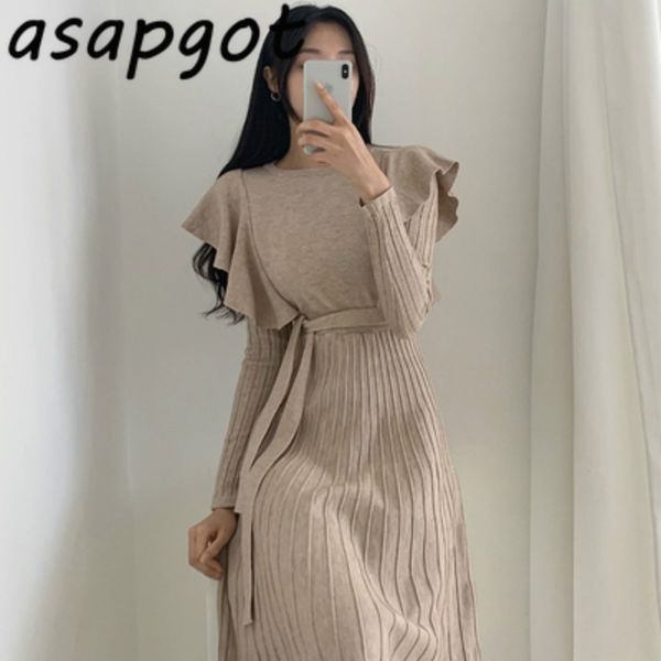 asapgot autumn winter temperament ruffled lace up high-waist pleated knitted dress women bandage solid loose casual retro 210429, Black;gray
asapgot autumn winter temperament ruffled lace up high-waist pleated knitted dress women bandage solid loose casual retro 210429, Black;gray