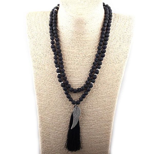 pendant necklaces moodpc bohemian jewelry beautiful black lave stone angel wing tassel necklace, Silver
pendant necklaces moodpc bohemian jewelry beautiful black lave stone angel wing tassel necklace, Silver