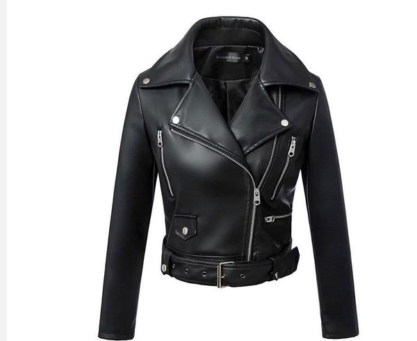 autumn winter pu leather black jacket women long-sleeve outerwear casual turn-down collar slim coat women's & faux
autumn winter pu leather black jacket women long-sleeve outerwear casual turn-down collar slim coat women's & faux