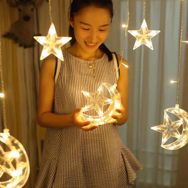 EU Pug/Battery Moon Star ED Fairy String ight Garand Mubarak Ramadan Decor Chid Room Outdoor Christmas ighting Wedding
EU Pug/Battery Moon Star ED Fairy String ight Garand Mubarak Ramadan Decor Chid Room Outdoor Christmas ighting Wedding