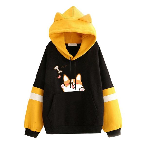 women's hoodies & sweatshirts fashion women autumn casual cute kawaii shiba inu print hoodie long sleeve splice patchwork hooded haraju, Black
women's hoodies & sweatshirts fashion women autumn casual cute kawaii shiba inu print hoodie long sleeve splice patchwork hooded haraju, Black