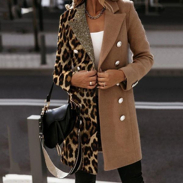 women's wool & blends autumn and winter long-sleeved suit collar double-breasted color-block woolen coat women female, Black
women's wool & blends autumn and winter long-sleeved suit collar double-breasted color-block woolen coat women female, Black