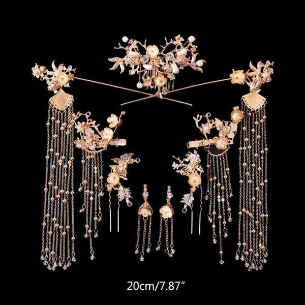 hair clips & barrettes bride retro chinese style ornaments tassel han clothing accessories women wedding headdress earrings set, Golden;silver
hair clips & barrettes bride retro chinese style ornaments tassel han clothing accessories women wedding headdress earrings set, Golden;silver