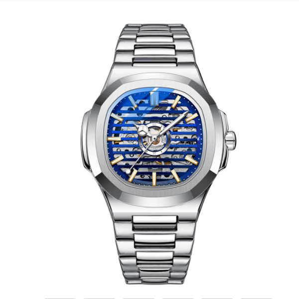 men's watches 2022 luxury automatic mechanical watch movement sports wristwatch men relogio, Slivery;brown
men's watches 2022 luxury automatic mechanical watch movement sports wristwatch men relogio, Slivery;brown