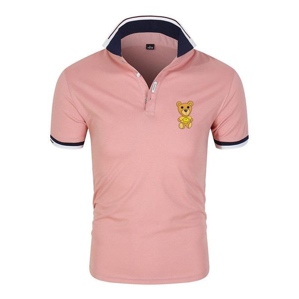 men's polos 2021 summer short-sleeved shirt business lapel fashion casual bear print breathable letters british couple, White;black
men's polos 2021 summer short-sleeved shirt business lapel fashion casual bear print breathable letters british couple, White;black