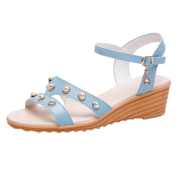 fashion womens summer pearl non-slip solid color sandals students roman style wedges casual beach buckle strap shoes, Black
fashion womens summer pearl non-slip solid color sandals students roman style wedges casual beach buckle strap shoes, Black