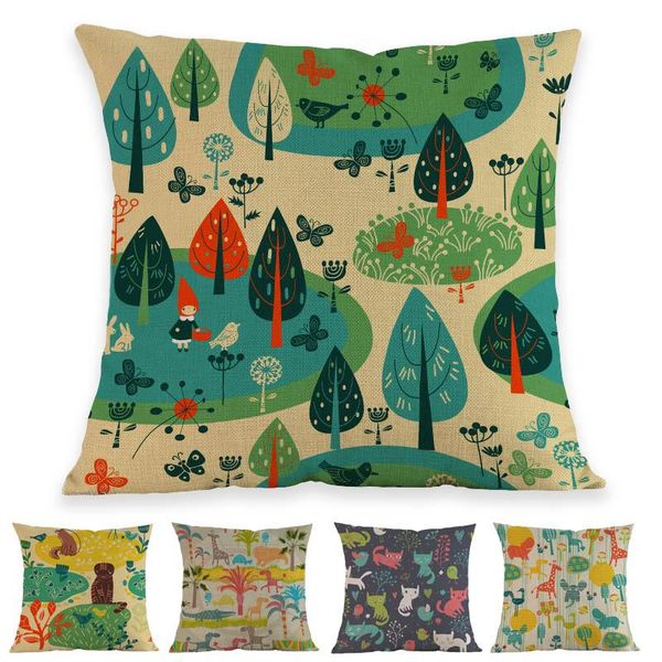 cushion/decorative pillow cartoon hand drawing style lovely animals and trees pattern throw case home car sofa kid's room decorative cu
cushion/decorative pillow cartoon hand drawing style lovely animals and trees pattern throw case home car sofa kid's room decorative cu